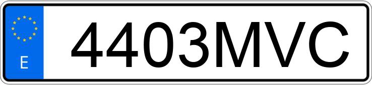 Numer rejestracyjny 4403MVC posiada BMW SERIE 3