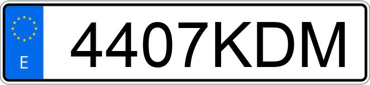 Numer rejestracyjny 4407KDM posiada TOYOTA YARIS