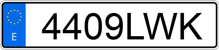 Registreringsnummeret 4409LWK har BMW I4