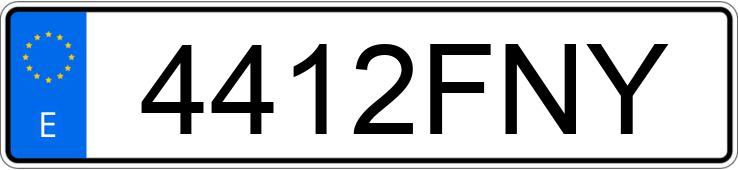 Numer rejestracyjny 4412FNY posiada RENAULT ESPACE