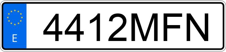 El número de registro 4412MFN tiene HYUNDAI I20