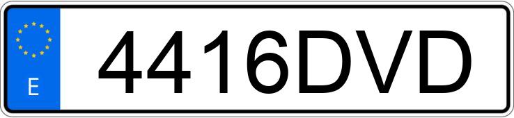 Numer rejestracyjny 4416DVD posiada VOLKSWAGEN GOLF