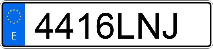 Numer rejestracyjny 4416LNJ posiada VOLKSWAGEN GOLF