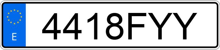 Numer rejestracyjny 4418FYY posiada SEAT ALHAMBRA