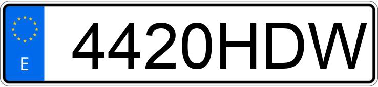 Numer rejestracyjny 4420HDW posiada VOLKSWAGEN POLO