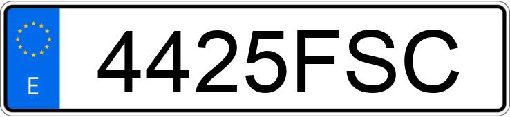 Numer rejestracyjny 4425FSC posiada PEUGEOT 207