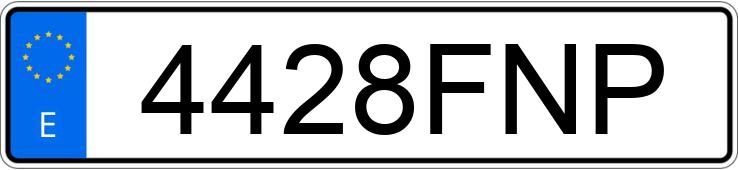 Numer rejestracyjny 4428FNP posiada VOLKSWAGEN GOLF