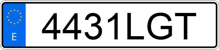 Numer rejestracyjny 4431LGT posiada AUDI A1 SPORTBACK