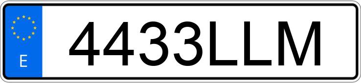 Numer rejestracyjny 4433LLM posiada BMW SERIE 4