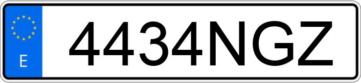 Numer rejestracyjny 4434NGZ posiada AUDI Q3