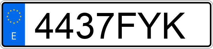 Numer rejestracyjny 4437FYK posiada CITROEN BERLINGO