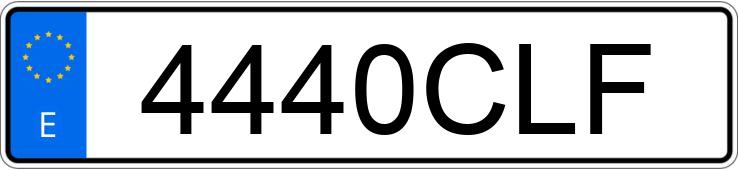 Die Registrierungsnummer 4440CLF hat RENAULT CLIO
