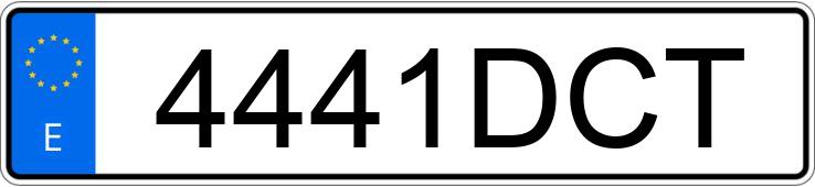 Numer rejestracyjny 4441DCT posiada FIAT SCUDO