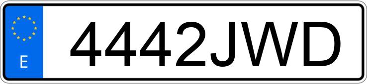 Numer rejestracyjny 4442JWD posiada AUDI A3 SPORTBACK