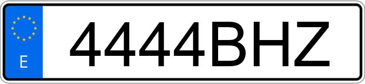 Numer rejestracyjny 4444BHZ posiada PEUGEOT 206