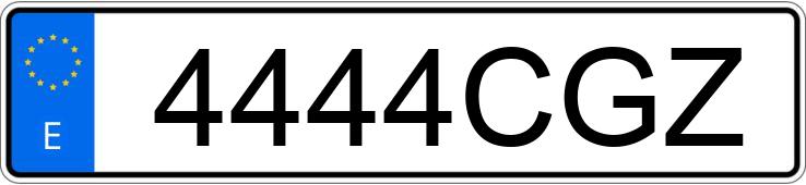 Numer rejestracyjny 4444CGZ posiada RENAULT LAGUNA