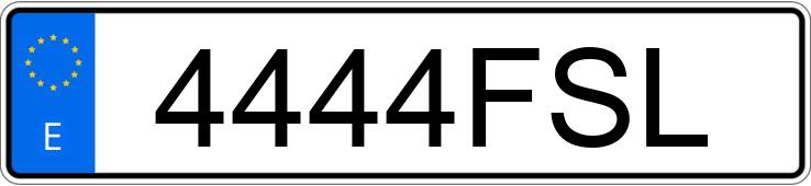 Numer rejestracyjny 4444FSL posiada VOLKSWAGEN PASSAT