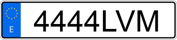 Numer rejestracyjny 4444LVM posiada AUDI A3