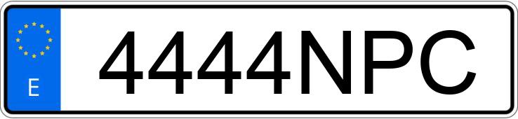 Numer rejestracyjny 4444NPC posiada MERCEDES CLA (174)