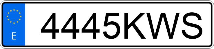 Numer rejestracyjny 4445KWS posiada DACIA DOKKER