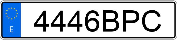 The registration number 4446BPC has TOYOTA RAV4