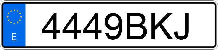 Numer rejestracyjny 4449BKJ posiada PEUGEOT 206