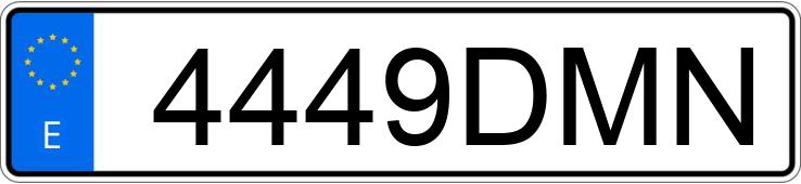 Numer rejestracyjny 4449DMN posiada TOYOTA COROLLA