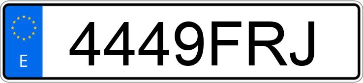 Numer rejestracyjny 4449FRJ posiada TOYOTA AURIS