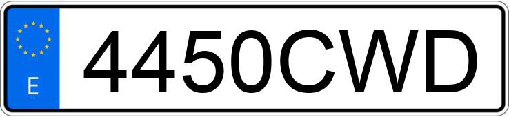 Numer rejestracyjny 4450CWD posiada VOLKSWAGEN TOURAN Numer rejestracyjny 4450CWD posiada VOLKSWAGEN TOURAN