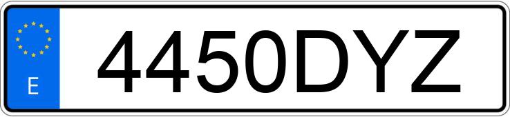 Numer rejestracyjny 4450DYZ posiada RENAULT SCENIC