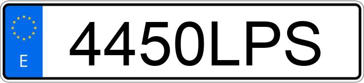 Numer rejestracyjny 4450LPS posiada VOLKSWAGEN GOLF