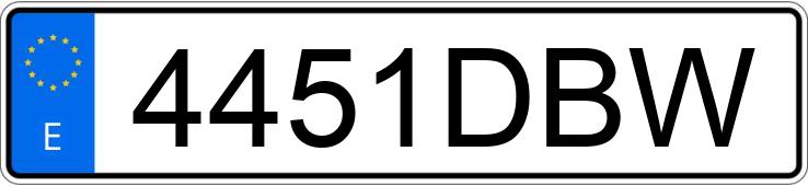 Numer rejestracyjny 4451DBW posiada AUDI A3