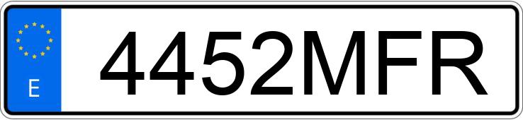 Numer rejestracyjny 4452MFR posiada FORD MUSTANG MACH-E