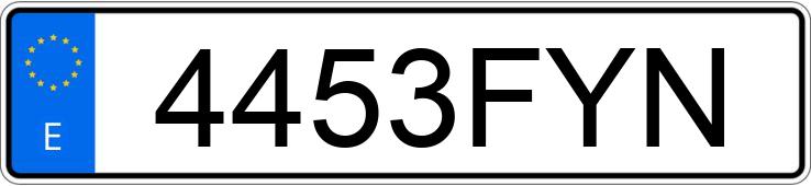 Numer rejestracyjny 4453FYN posiada CITROEN C2