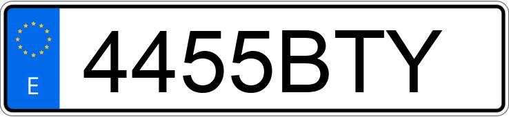 Numer rejestracyjny 4455BTY posiada MERCEDES E (211)