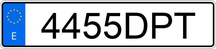 Registreringsnummeret 4455DPT har VOLKSWAGEN TRANSPORTER