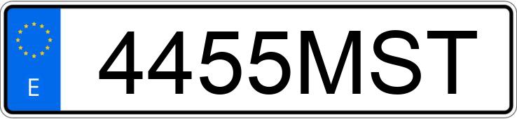 Numer rejestracyjny 4455MST posiada CUPRA LEON