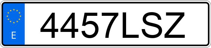 Die Registrierungsnummer 4457LSZ hat BMW SERIE 1