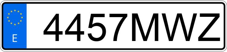 Numer rejestracyjny 4457MWZ posiada KAWASAKI Z 900