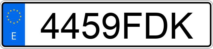 Numer rejestracyjny 4459FDK posiada FIAT PUNTO