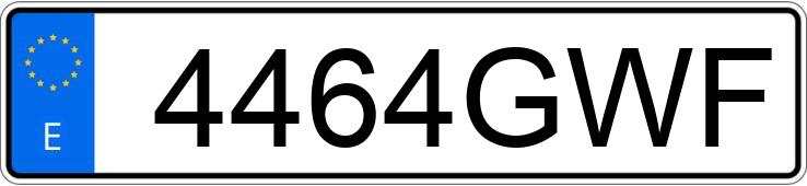 Numer rejestracyjny 4464GWF posiada TOYOTA PRIUS Numer rejestracyjny 4464GWF posiada TOYOTA PRIUS