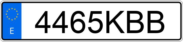 Numer rejestracyjny 4465KBB posiada VOLKSWAGEN TRANSPORTER