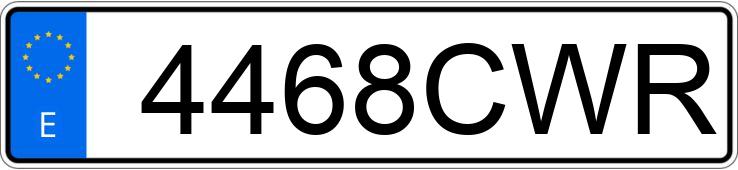 Numer rejestracyjny 4468CWR posiada SMART #1