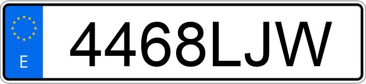 Numer rejestracyjny 4468LJW posiada AUDI A3 SPORTBACK