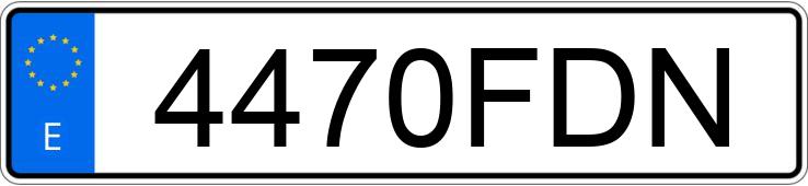 Numer rejestracyjny 4470FDN posiada FIAT PUNTO