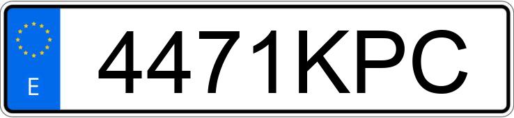 O número de registro 4471KPC tem PEUGEOT 308