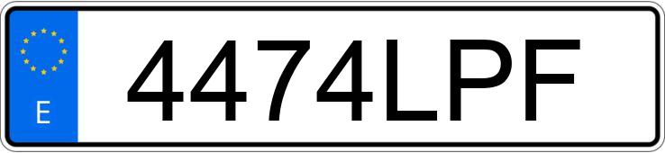 El número de registro 4474LPF tiene TOYOTA C-HR