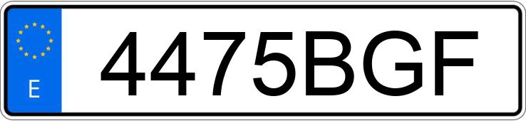 Numer rejestracyjny 4475BGF posiada CITROEN XANTIA