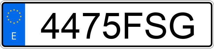 Numer rejestracyjny 4475FSG posiada AUDI A6