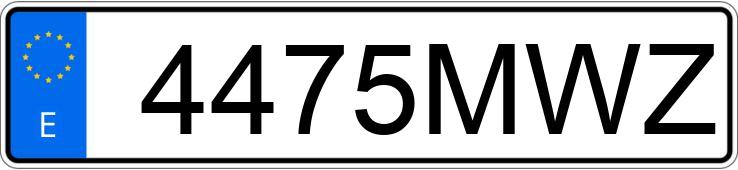 Numer rejestracyjny 4475MWZ posiada TOYOTA COROLLA Numer rejestracyjny 4475MWZ posiada TOYOTA COROLLA